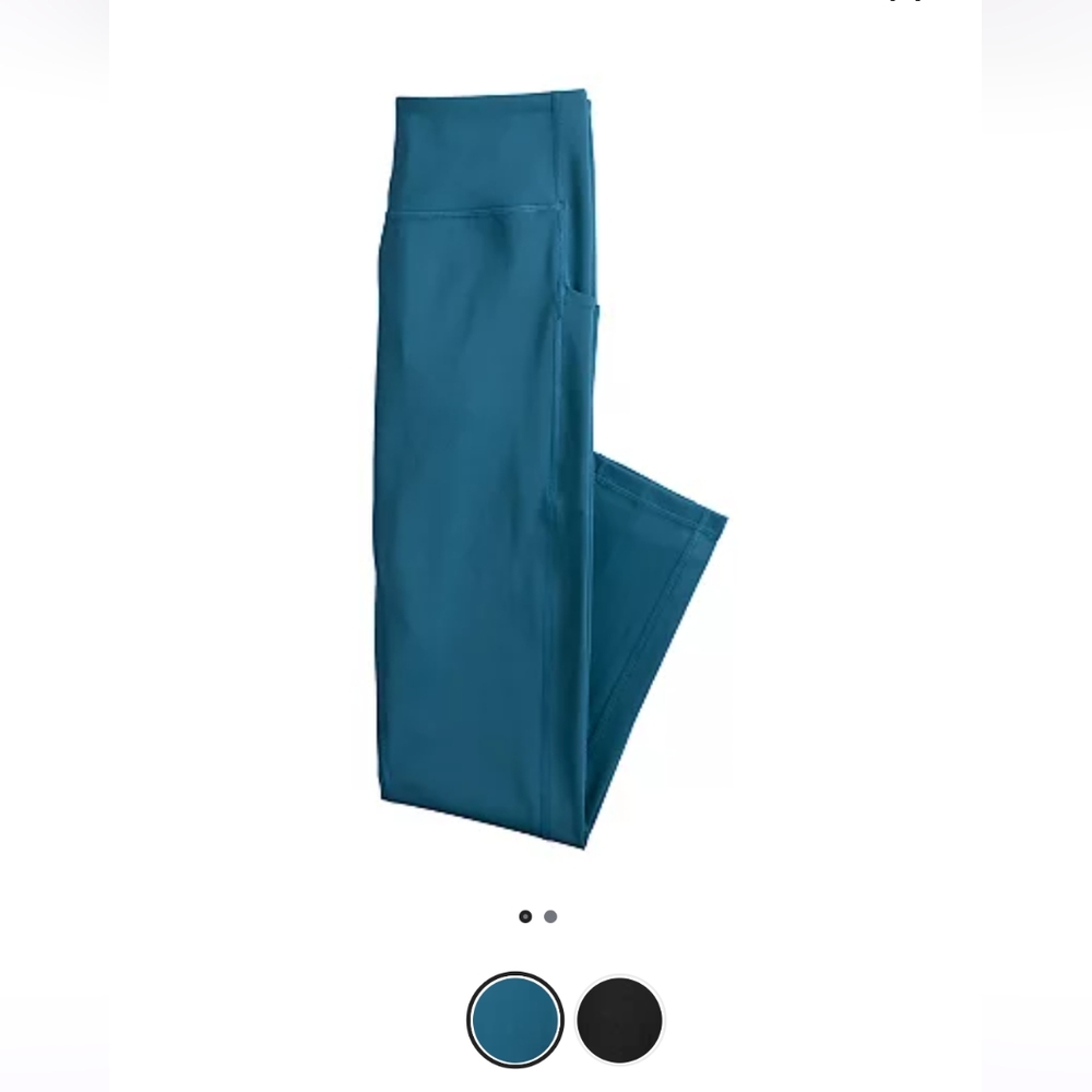 NWT Tek Gear 7/8 leggings high rise size L with pockets!